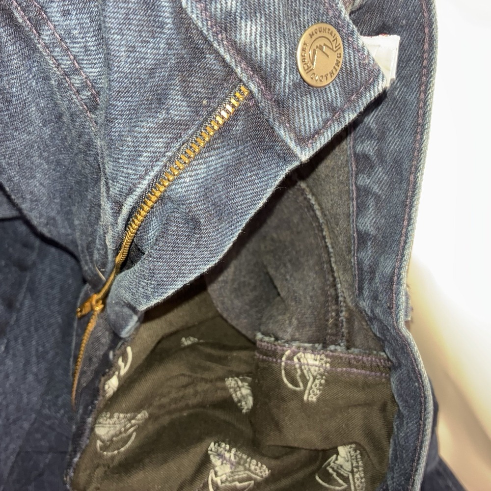 Rocky Mountain Vintage Jeans Womens 33 / 15 Navy Blue Bareback Western Denim - Picture 2 of 9